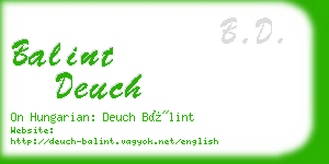 balint deuch business card